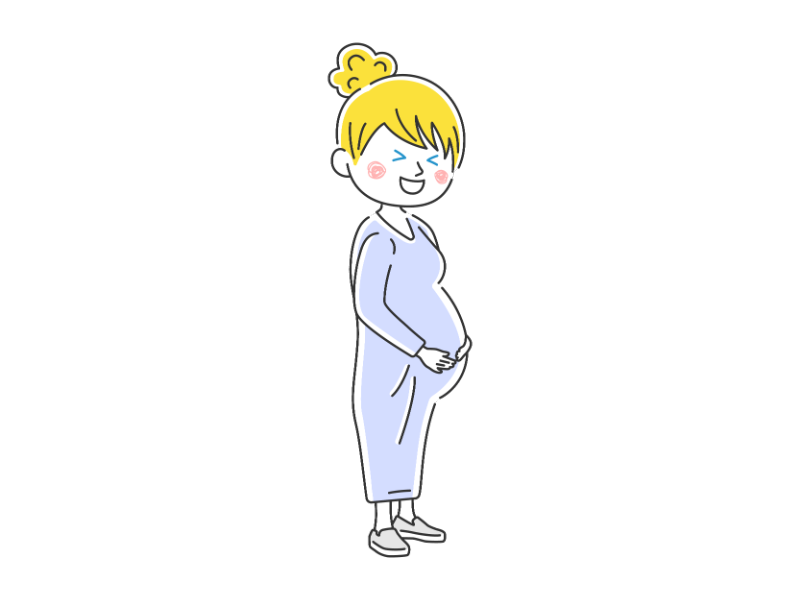 妊娠している白人女性 妊婦 の無料イラスト イラストセンター