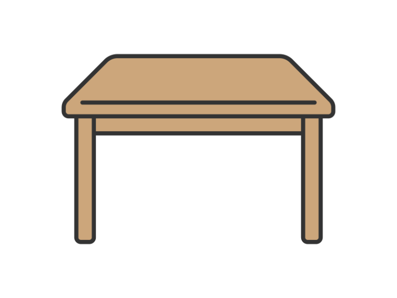 木製のテーブルの無料イラスト イラストセンター