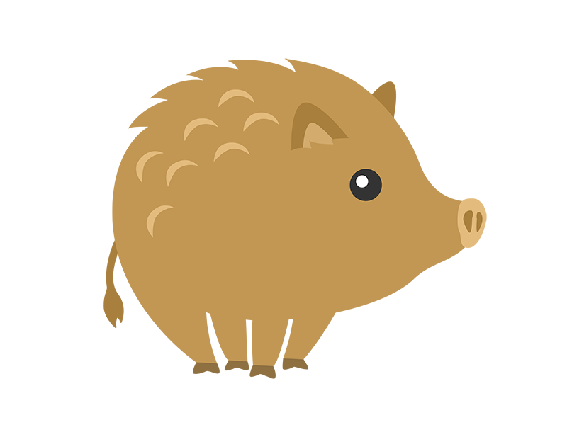猪のキャラクターの無料イラスト イラストセンター
