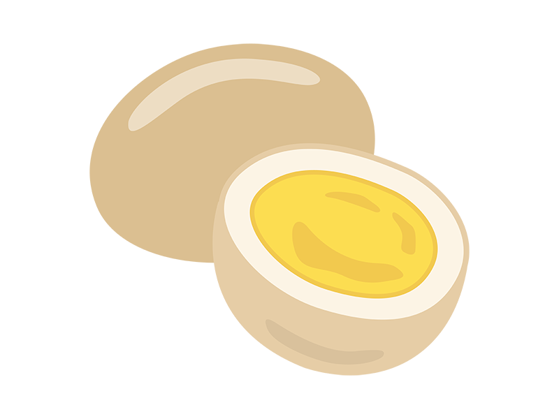 おでんの卵の透過PNGイラスト