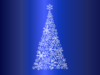 雪の結晶でできたクリスマスツリー（ホワイト）の無料イラスト