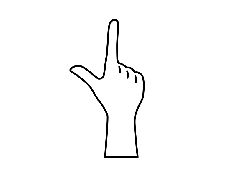 タッチする指のジェスチャーの無料イラスト イラストセンター