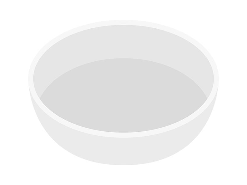 深皿の食器の透過PNGイラスト