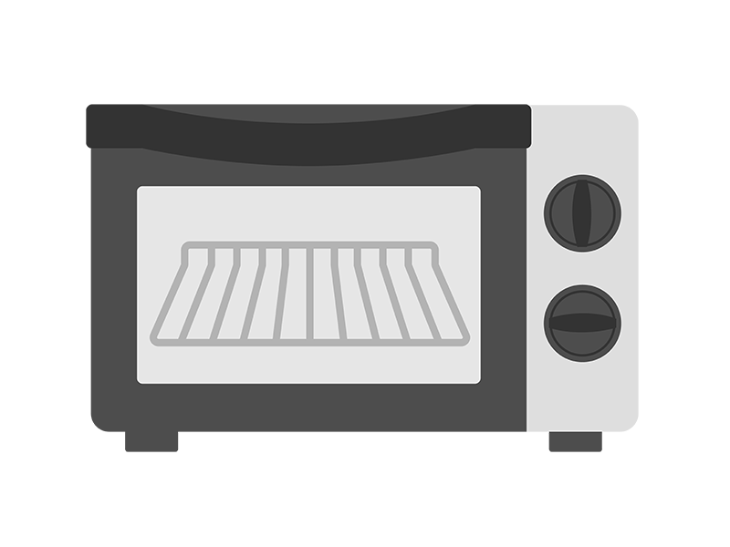 オーブントースターの透過PNGイラスト
