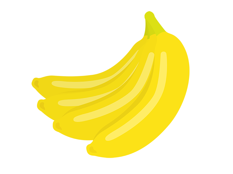 バナナの束の透過PNGイラスト
