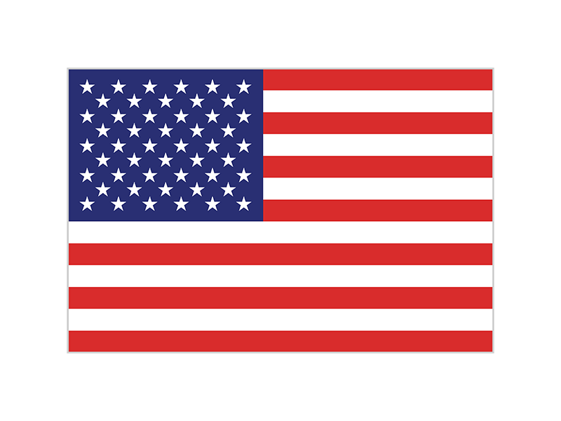 アメリカの星条旗の透過PNGイラスト