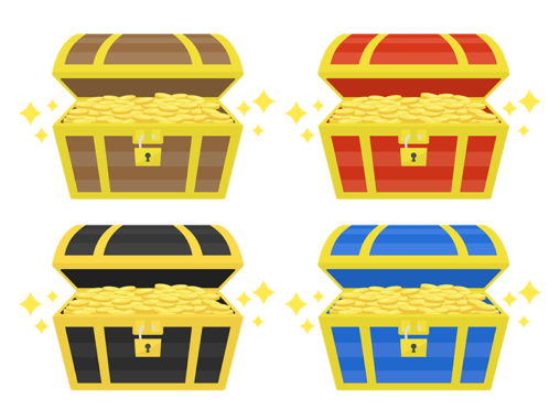 財宝 イラストセンター