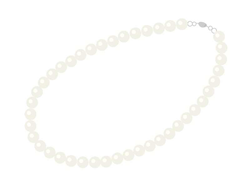 真珠のネックレスの透過PNGイラスト