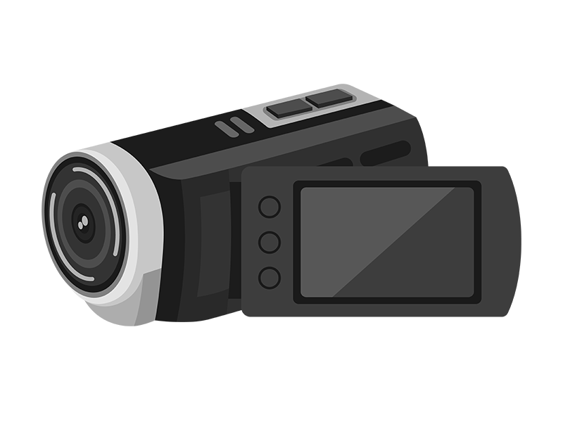 デジタルビデオカメラの液晶画面の透過PNGイラスト