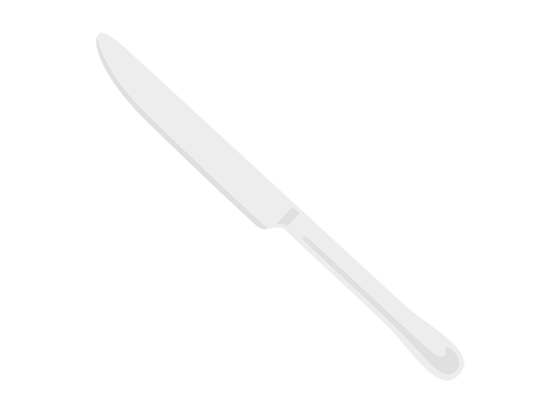 鉄製のナイフの透過PNGイラスト