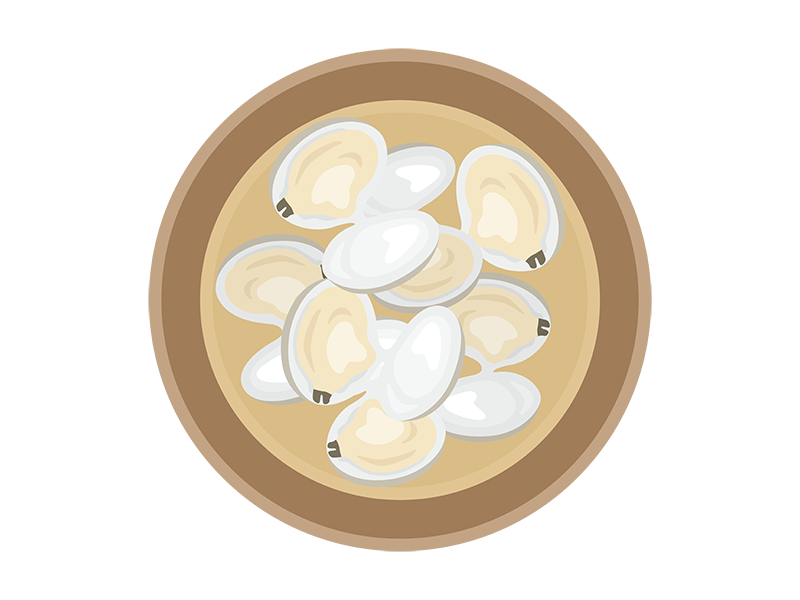 アサリの貝の味噌汁の無料イラスト イラストセンター