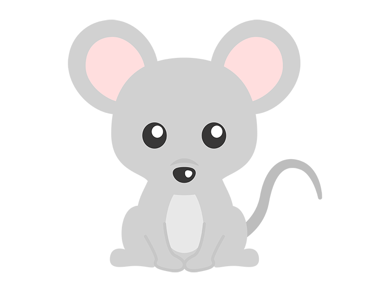 ネズミのキャラクターの透過PNGイラスト