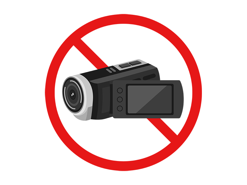 ビデオ撮影禁止マークの無料イラスト イラストセンター