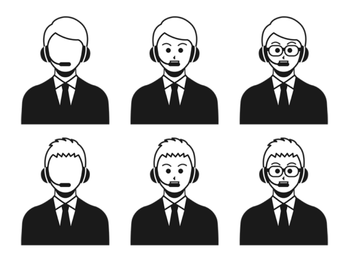 電話対応 イラストセンター