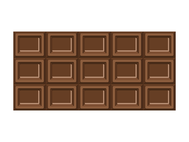 板チョコレートの透過PNGイラスト