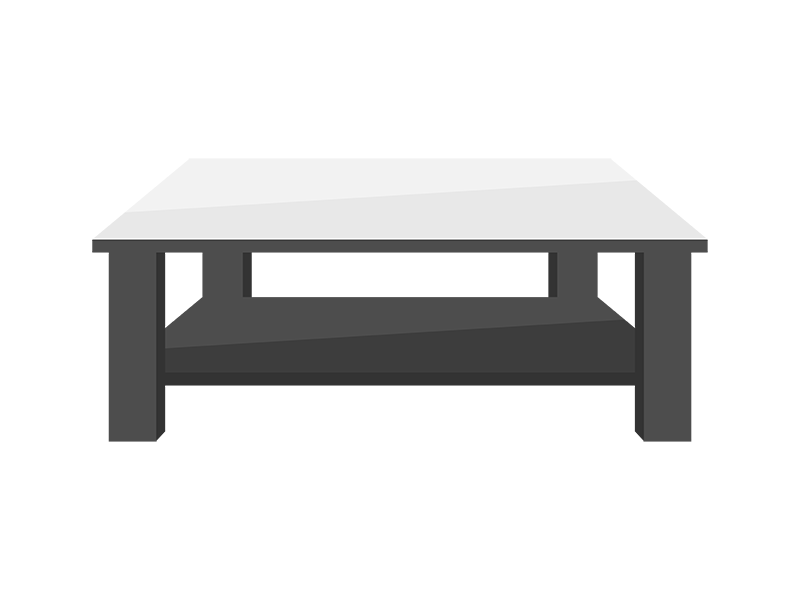 ローテーブルの透過PNGイラスト