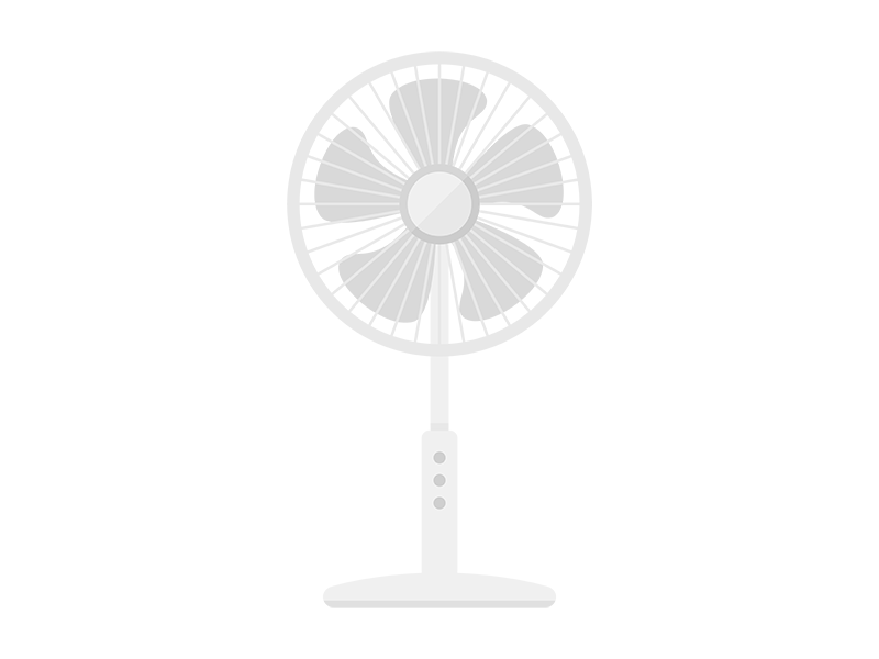 シンプルな扇風機の透過PNGイラスト