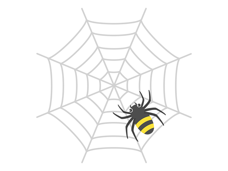 蜘蛛と蜘蛛の巣の無料イラスト イラストセンター
