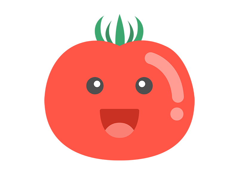 トマトのキャラクターの透過PNGイラスト
