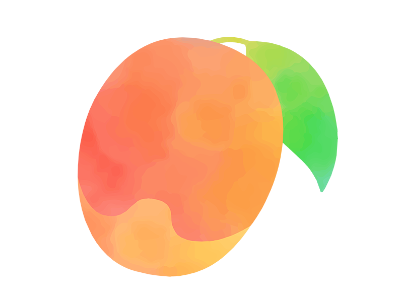 マンゴーフルーツの水彩画の透過PNGイラスト