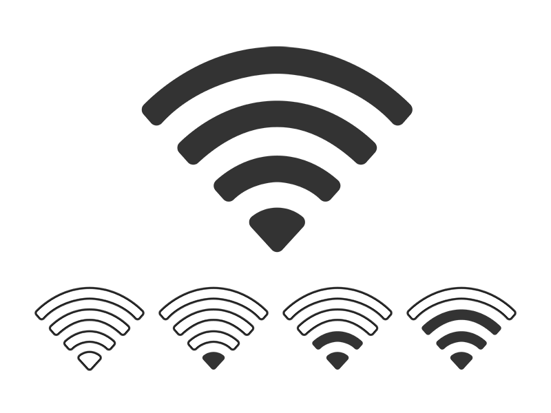 Wi Fi電波のアイコンの無料イラスト イラストセンター