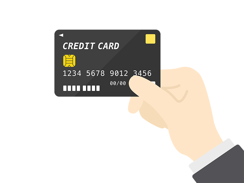 クレジットカードで支払う人の透過PNGイラスト