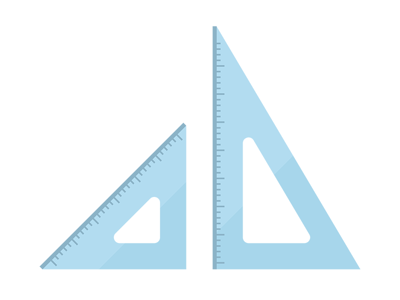 三角定規の透過PNGイラスト