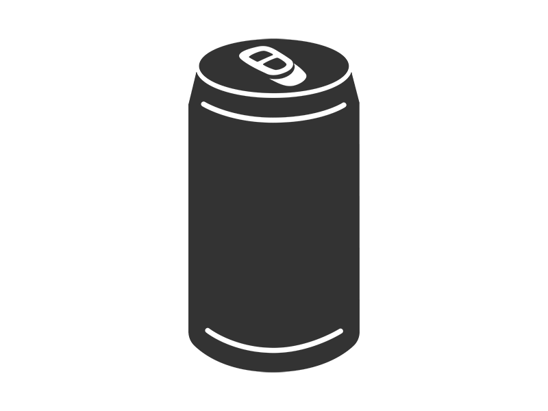 飲み物の缶のアイコンの透過PNGイラスト