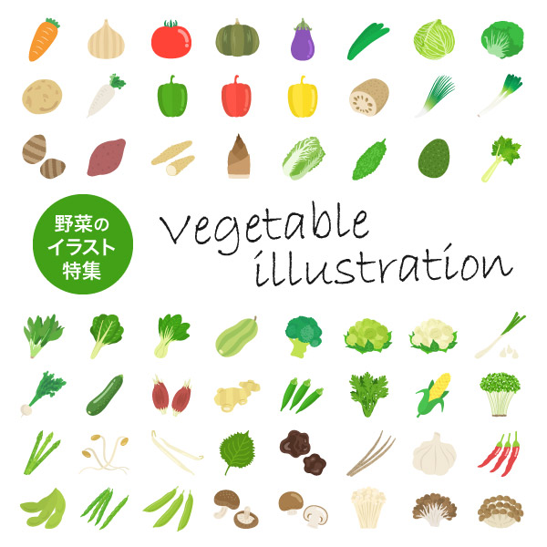 無料でイラストもダウンロードできる野菜のイラスト図鑑 商用利用可能 フリー素材 22 01 24更新 イラストセンター