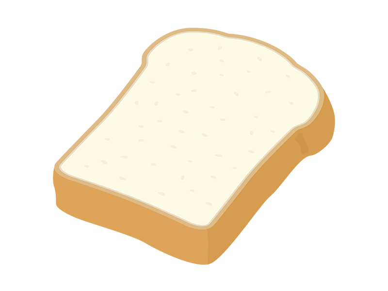 山型の食パンの透過PNGイラスト