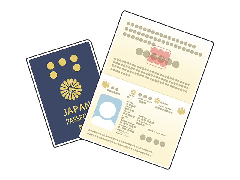 日本国のパスポートの透過PNGイラスト