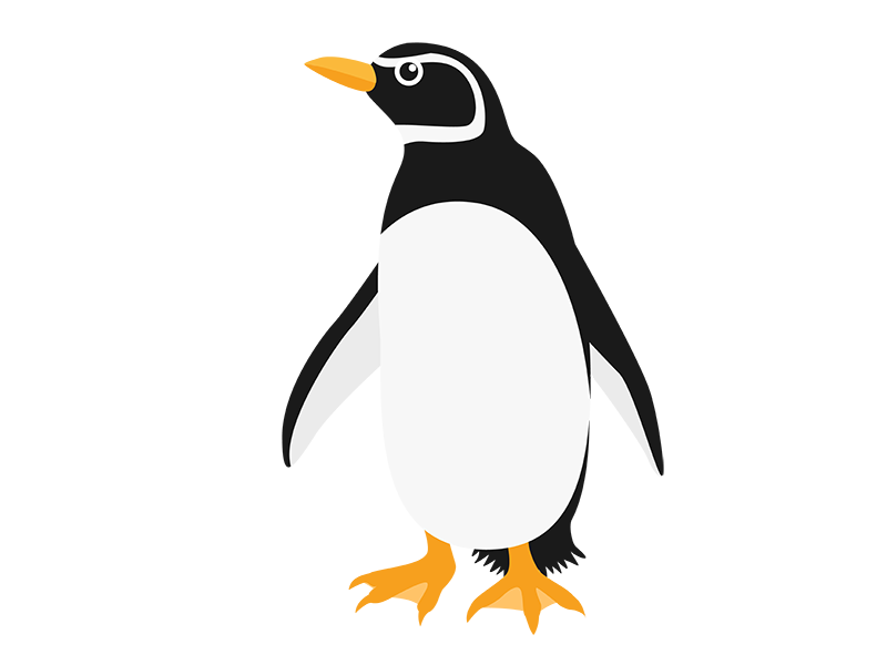 ペンギンの透過PNGイラスト
