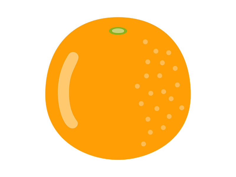 オレンジフルーツの透過PNGイラスト