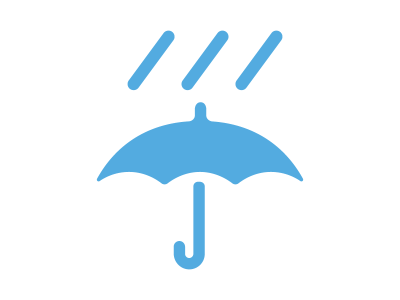 傘と雨のアイコンの無料イラスト イラストセンター