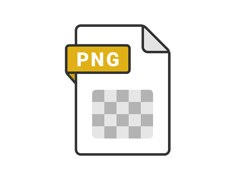 PNGの拡張子ファイルのアイコンの透過PNGイラスト