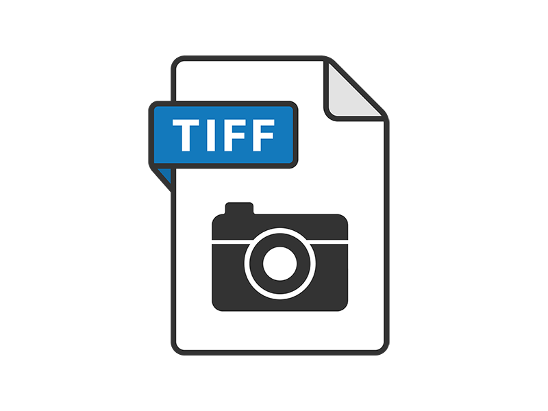 TIFFの拡張子ファイルのアイコンの透過PNGイラスト