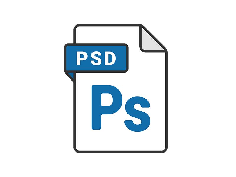 Psdの拡張子ファイルのアイコンの無料イラスト イラストセンター