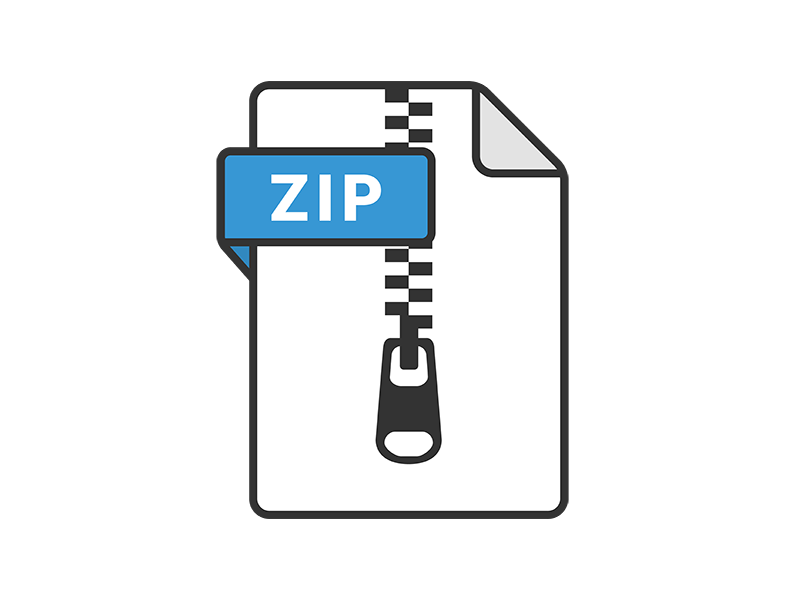 圧縮したZIPファイルのアイコンの透過PNGイラスト