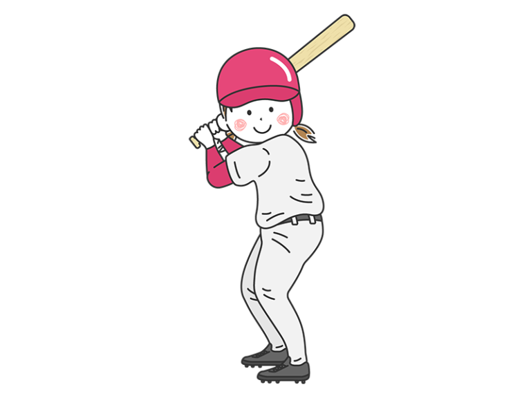 プロ野球選手の男性の無料イラスト イラストセンター 4252