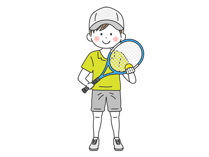 帽子をかぶった 男性テニスプレイヤーの無料イラスト イラストセンター