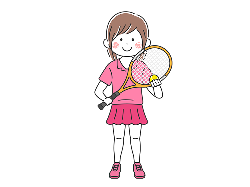 女性のテニスプレイヤーの無料イラスト イラストセンター
