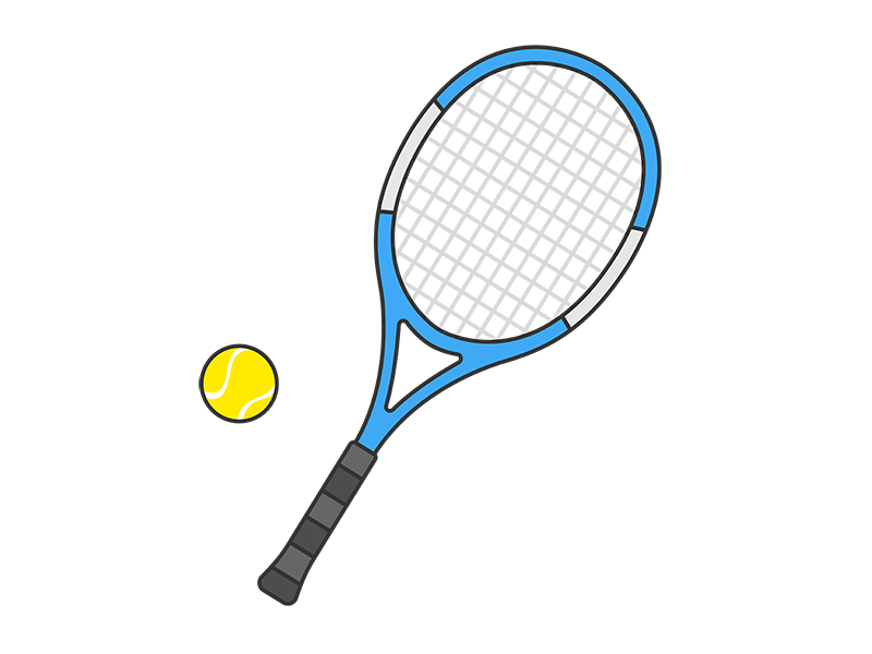 テニスラケットとテニスボールの無料イラスト イラストセンター