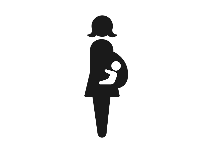 妊娠している人のアイコンの透過PNGイラスト