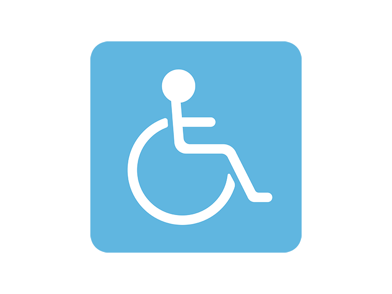車椅子に乗った人の標識の無料イラスト イラストセンター