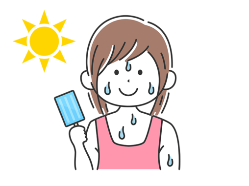 暑い イラストセンター