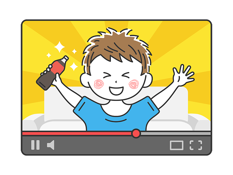 動画配信をする男性の無料イラスト イラストセンター