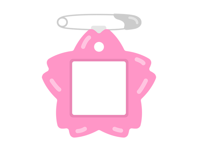 ピンク色の、桜の花の名札の無料イラスト | 無料・商用OKのイラスト素材｜イラストセンター