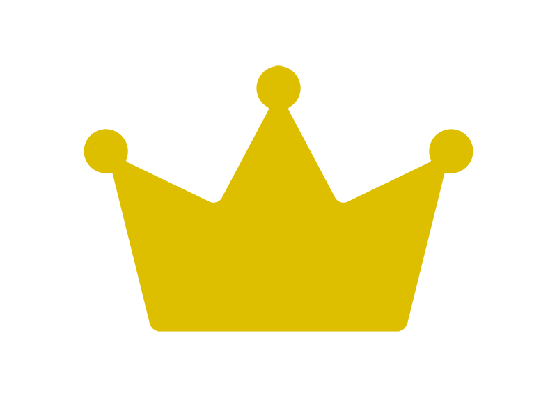 金色の王冠の透過PNGイラスト