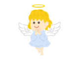 天使の女の子の無料イラスト