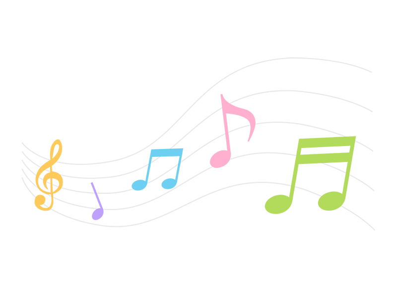 Free illustrations of musical notation and musical note melodies